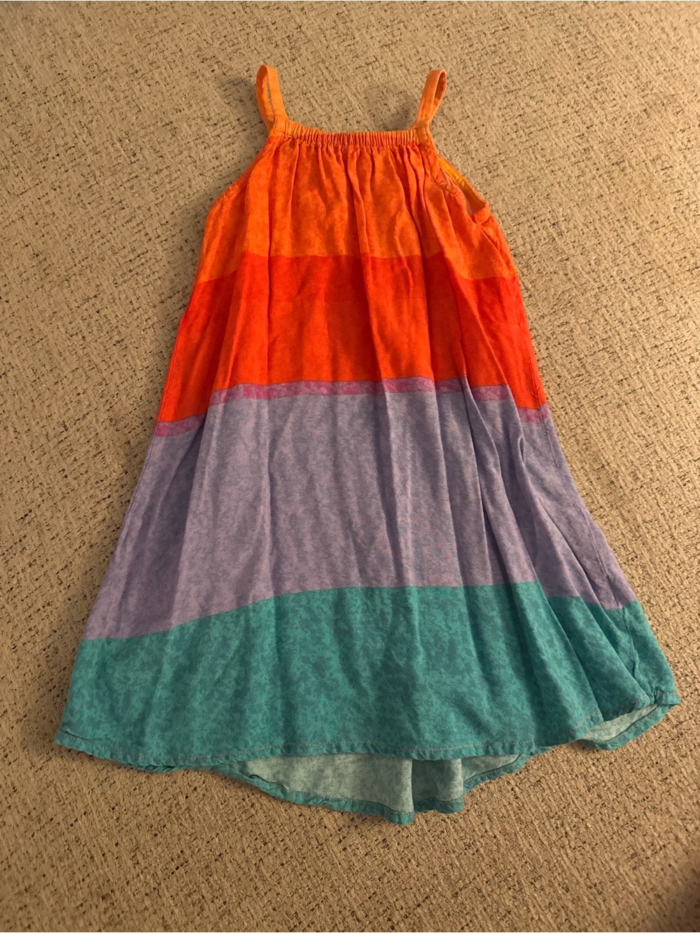 Crazy 8 Girls' Striped Sundress - Orange, Purple & Teal
